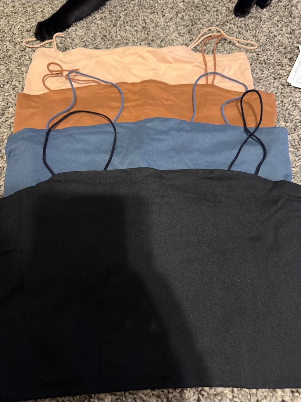 SHEIN Spaghetti Strap Cami Set - Black, Blue, Brown, Blush